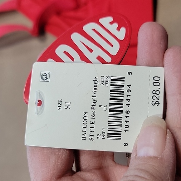 Parade Size S Red Unlined Triangle Bra Size S NEW with Tags - Picture 3 of 5